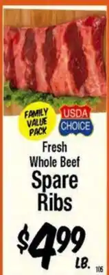 Western Beef Fresh Whole Beef Spare Ribs offer