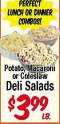 Western Beef Potato, Macaroni or Coleslaw Deli Salads offer