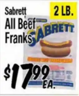 Western Beef Sabrett All Beef Franks offer