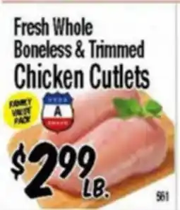 Western Beef Fresh Whole Boneless & Trimmed Chicken Cutlets offer