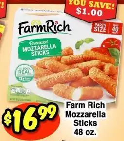 Western Beef Farm Rich Mozzarella Sticks offer
