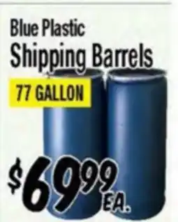 Western Beef Blue Plastic Shipping Barrels offer