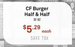 Standard Market CF Burger Half & Half offer