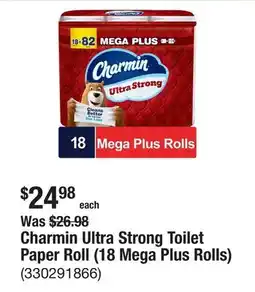 The Home Depot Charmin Ultra Strong Toilet Paper Roll (18 Mega Plus Rolls) offer