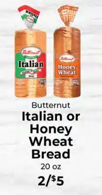 Sunset Foods Butternut Italian or Honey Wheat Bread offer