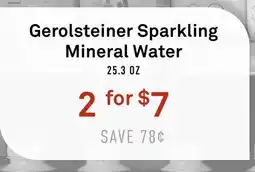 Standard Market Gerolsteiner Sparkling Mineral Water offer