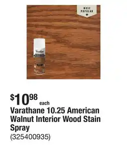 The Home Depot Varathane 10.25 American Walnut Interior Wood Stain Spray offer