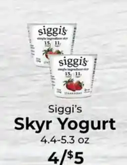 Sunset Foods Siggi's Skyr Yogurt offer
