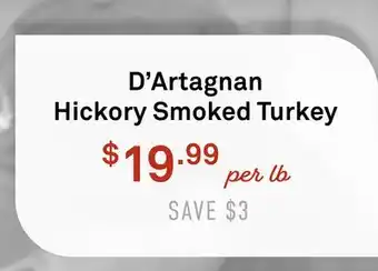 Standard Market D'Artagnan Hickory Smoked Turkey offer