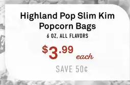 Standard Market Highland Pop Slim Kim Popcorn Bags offer