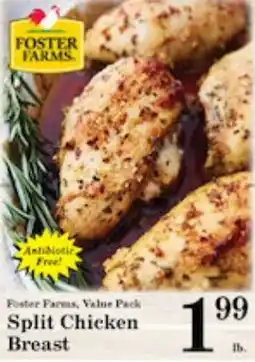 Harvest Foods Foster Farms Split Chicken Breast offer