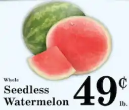 Harvest Foods Whole Seedless Watermelon offer