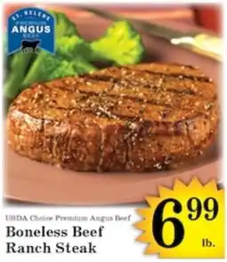Harvest Foods St. Helens premium angus beef boneless beef ranch steak offer