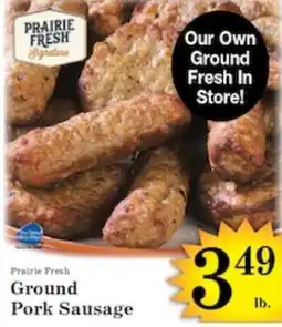 Harvest Foods Prairie Fresh Ground Pork Sausage offer