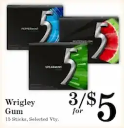Harvest Foods Wrigley Gum offer