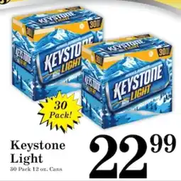 Harvest Foods Keystone Light offer