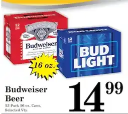 Harvest Foods Budweiser Beer offer