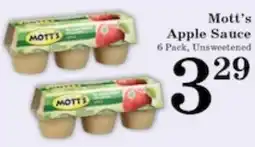 Harvest Foods Mott's apple sauce offer