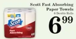 Harvest Foods Scott fast absorbing paper towels offer