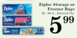 Harvest Foods Ziploc storage or freezer bags offer