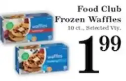 Harvest Foods Food Club Frozen Waffles offer