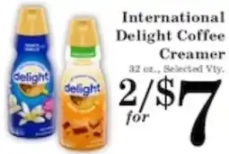 Harvest Foods International Delight Coffee Creamer offer
