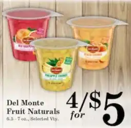 Harvest Foods Del Monte Fruit Naturals offer