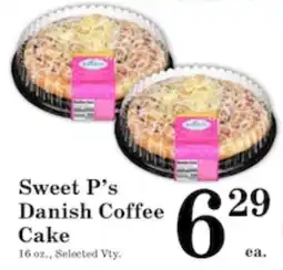 Harvest Foods Sweet P's Danish Coffee Cake offer