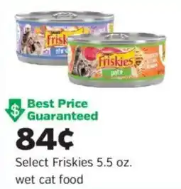 Pet Supplies Plus Select Friskies wet cat food offer