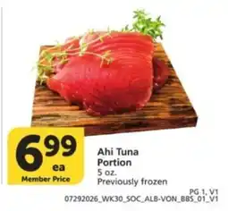Albertsons Ahi Tuna Portion offer