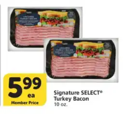Albertsons Signature Select Turkey Bacon offer
