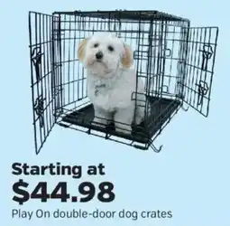 Pet Supplies Plus Play On double-door dog crates offer