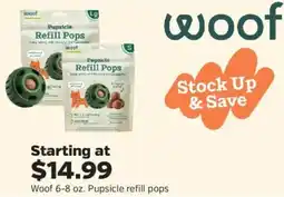 Pet Supplies Plus Woof pupsicle refill pops offer