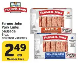 Albertsons Farmer John Pork Links Sausage offer