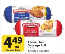Albertsons Farmer John Sausage Roll offer