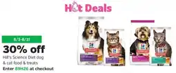 Pet Supplies Plus Hill's Science Diet dog & cat food & treats offer