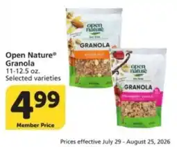 Albertsons Open Nature Granola offer