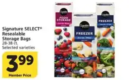 Albertsons Signature Select resealable storage bags offer