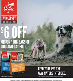 Pet Supplies Plus Orijen big bags of dog and cat food offer