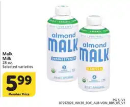 Albertsons Almond MALK offer