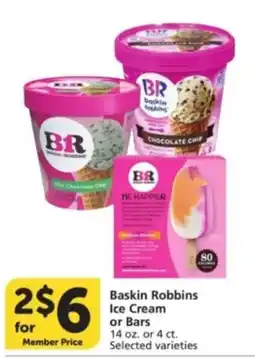 Albertsons Baskin Robbins Ice Cream or Bars offer