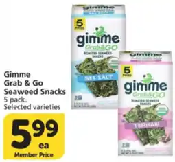 Albertsons Gimme Grab & Go Seaweed Snacks offer