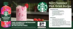 Albertsons Starbucks Refreshers Concentrates offer