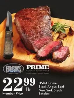 Pavilions Harris Ranch Prime USDA Prime Black Angus Beef New York Steak Boneless offer