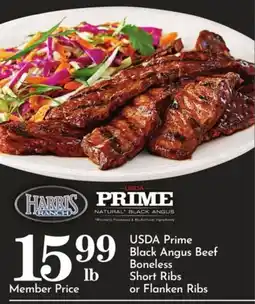 Pavilions Harris Ranch Usda Prime Black Angus Beef Boneless Short Ribs or Flanken Ribs offer
