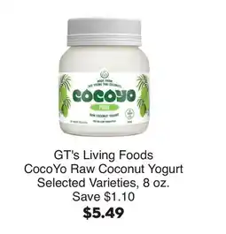 Bristol Farms GT's Living Foods CocoYo Raw Coconut Yogurt offer