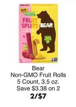 Bristol Farms Bear Non-GMO Fruit Rolls offer