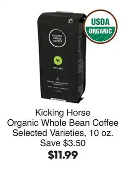 Bristol Farms Kicking Horse Organic Whole Bean Coffee offer