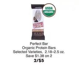 Bristol Farms Perfect Bar Organic Protein Bars offer