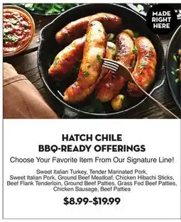Bristol Farms HATCH CHILE BBQ-READY OFFERINGS offer
